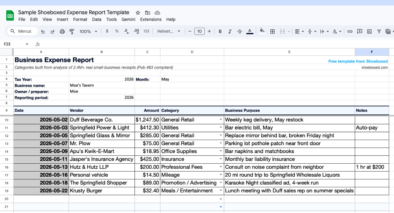 Google Sheets Expense Tracker Template: Free for 2026