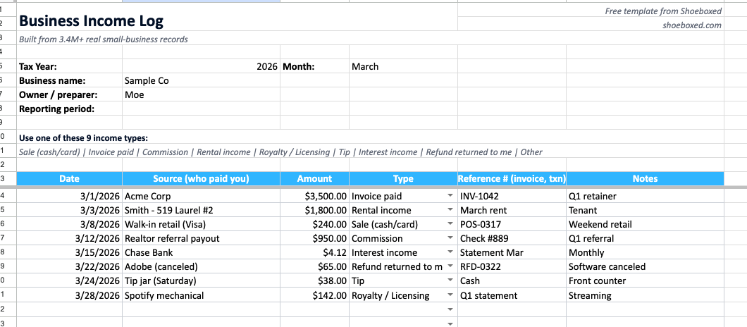 Income and Expense Worksheet: Free for 2026