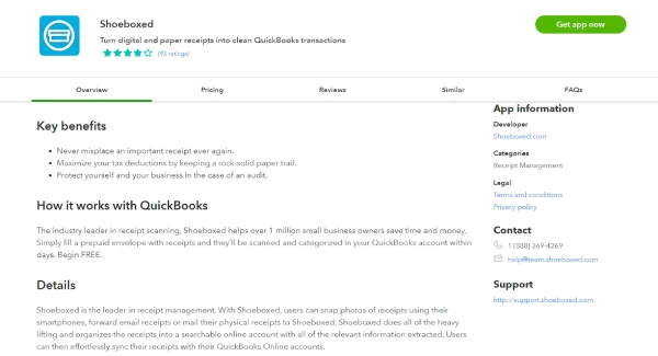 Integrate Shoeboxed with QuickBooks for seamless receipt tracking